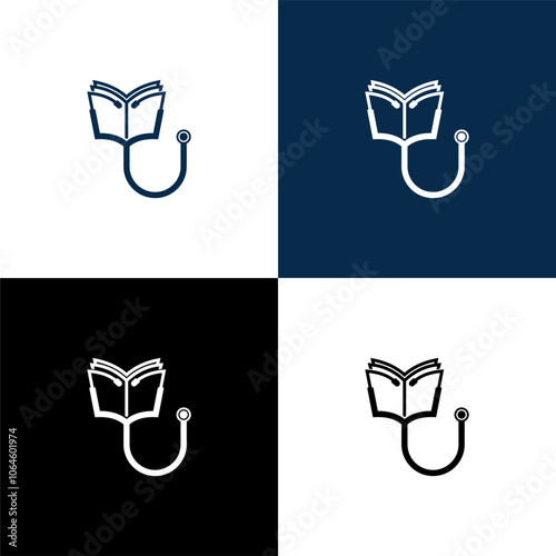 doctor stethoscope book logo
