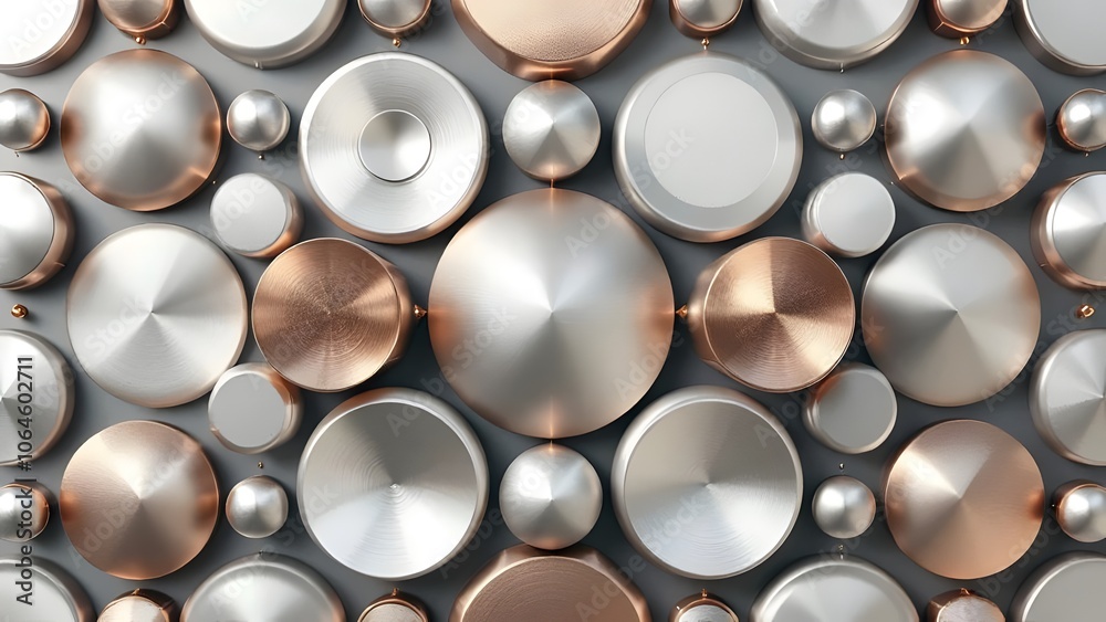 Abstract Geometric Background: Gold and Silver Shapes, 3D Rendered Abstract Geometric Background: Gold and Silver Shapes, 3D Rendered
