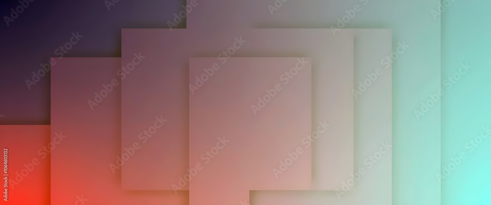 Abstract Geometric Background: Colorful Squares, Layered, Gradient Abstract Geometric Background: Colorful Squares, Layered, Gradient