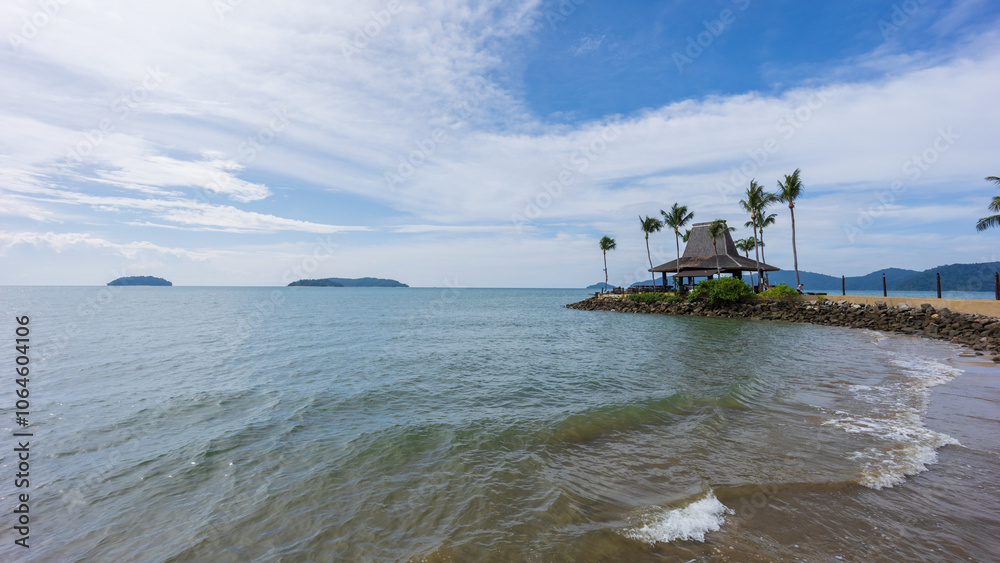 The most famous sunset view beach of Tanjung aru Beach Kota Kinabalu, Sabah, Malaysia The most famous sunset view beach of Tanjung aru Beach Kota Kinabalu, Sabah, Malaysia
