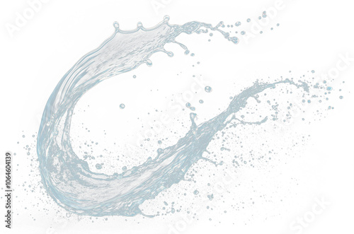 Dynamic High Detailed Water Splash Against on a Transparent Background