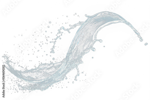 Dynamic High Detailed Water Splash Against on a Transparent Background