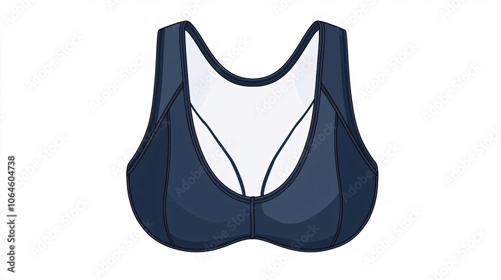 Stylish illustration of a modern bra design highlighting its supportive underwire features, set against a clean white backdrop. Stylish illustration of a modern bra design highlighting its supportive underwire features, set against a clean white backdrop.