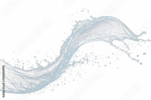 Dynamic High Detailed Water Splash Against on a Transparent Background