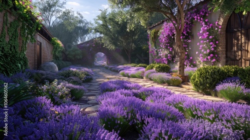 Lavender Garden Pathway