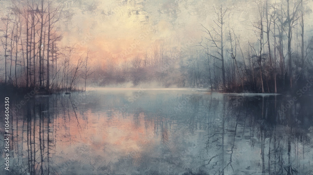 Misty Lake at Dawn Misty Lake at Dawn
