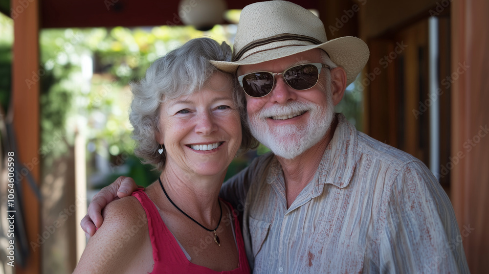 Happy senior couple smiling together, embracing their active retirement lifestyle. This elderly pair radiates love and vitality as they enjoy each otherâs company, highlighting the Happy senior couple smiling together, embracing their active retirement lifestyle. This elderly pair radiates love and vitality as they enjoy each otherâs company, highlighting the