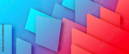 Abstract Geometric Background: Colorful Squares, Layered, Gradient