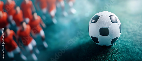Soccer team strategically positions in defensive line formation for intense match