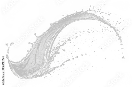 Dynamic High Detailed Water Splash Against on a Transparent Background