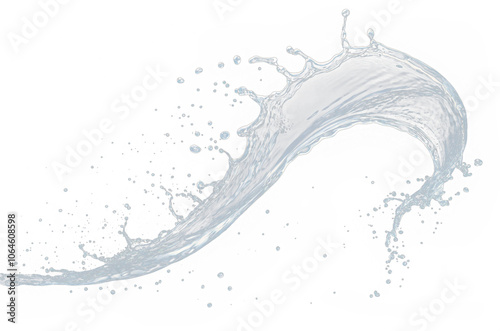 Dynamic High Detailed Water Splash Against on a Transparent Background