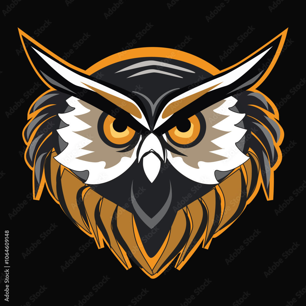 Owl Head Icon and Sign Vector Illustration Owl Head Icon and Sign Vector Illustration