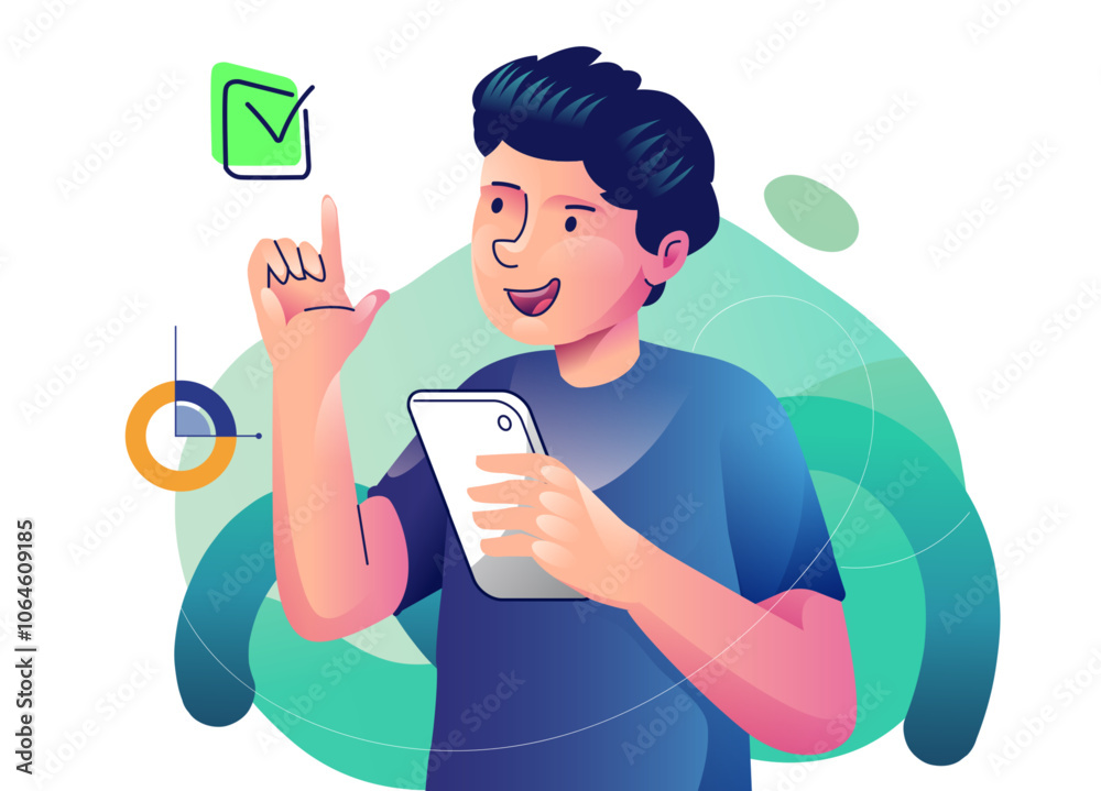 Digital marketing concept illustrations. Modern flat design illustration of Data Analysis.