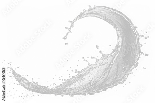 Dynamic High Detailed Water Splash Against on a Transparent Background