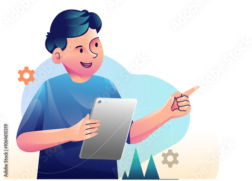 Digital marketing concept illustrations. Modern flat design illustration of Data Analysis.