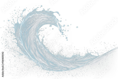 Dynamic High Detailed Water Splash Against on a Transparent Background