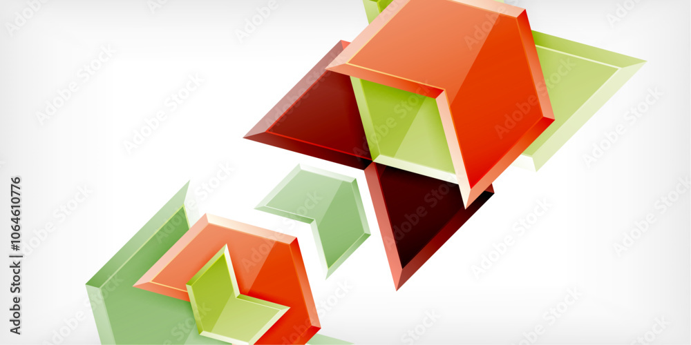 Vector 3d arrow techno design template Vector 3d arrow techno design template