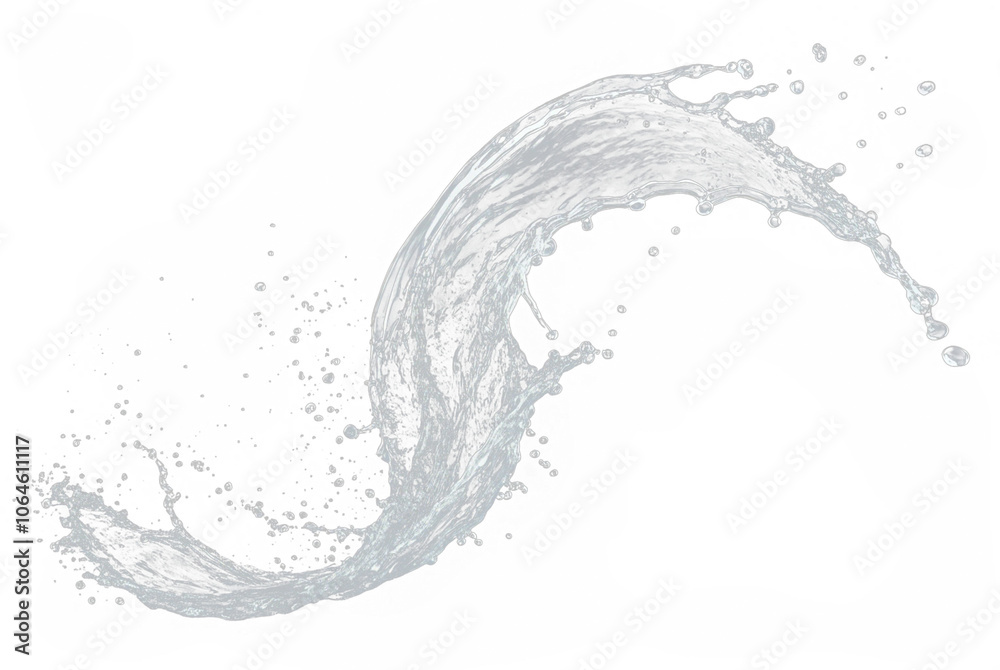 Obraz premium Dynamic High Detailed Water Splash Against on a Transparent Background