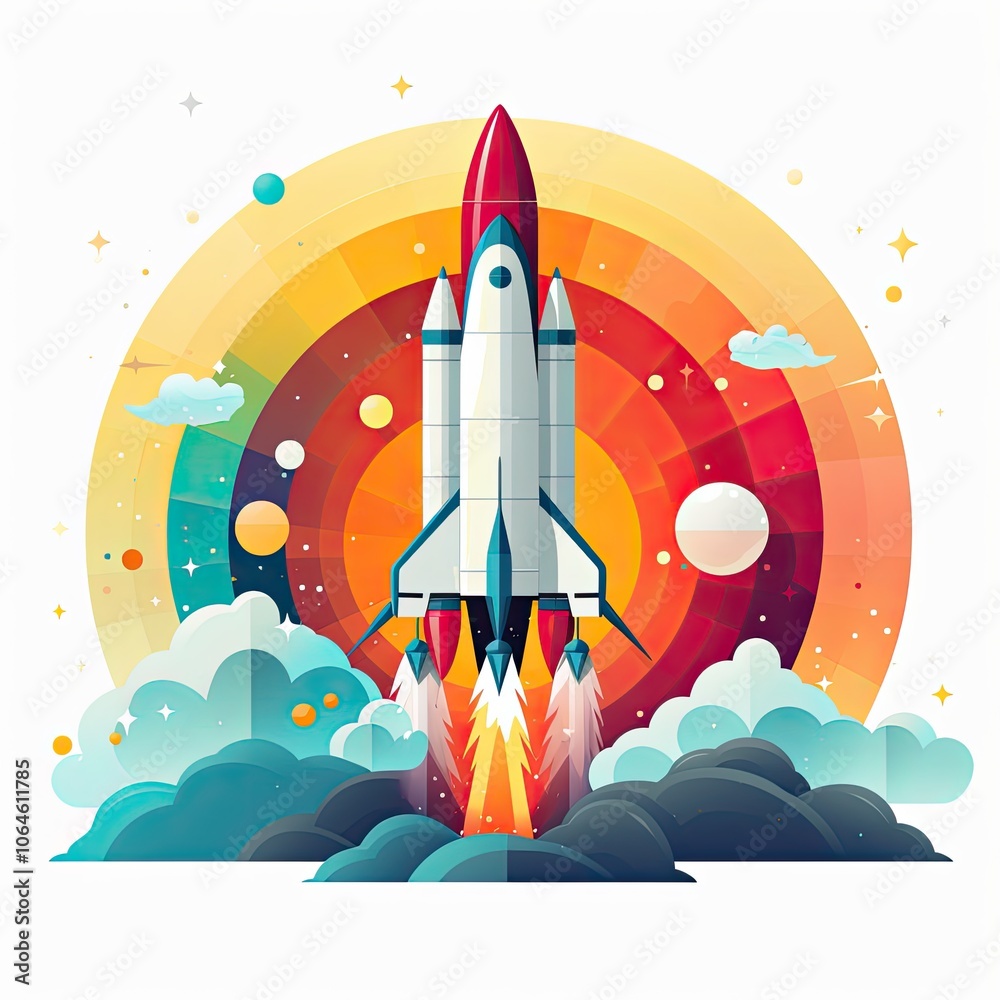 Fototapeta premium Rocket, Generative AI