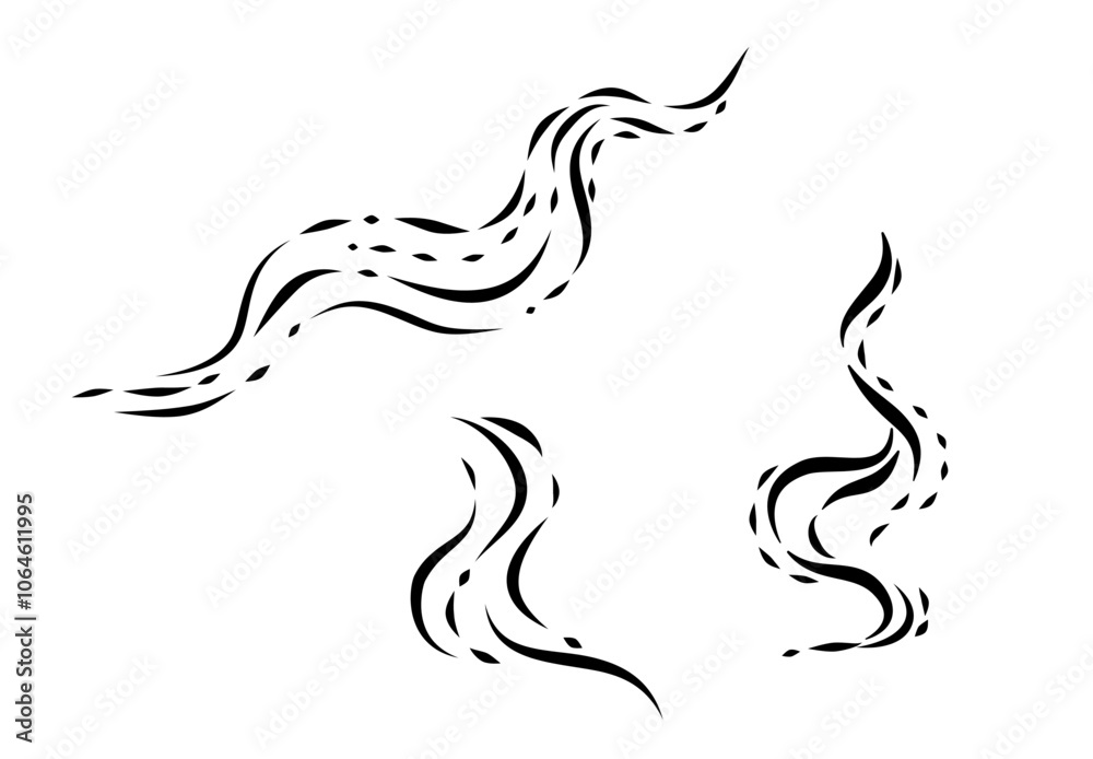 Obraz premium Outline doodle of whirl wind.