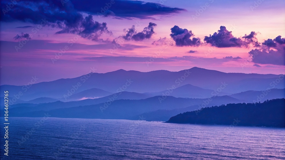 Gradient of deep blues and purples evoking a sense of calmness, calm, background, serene, relaxing Gradient of deep blues and purples evoking a sense of calmness, calm, background, serene, relaxing