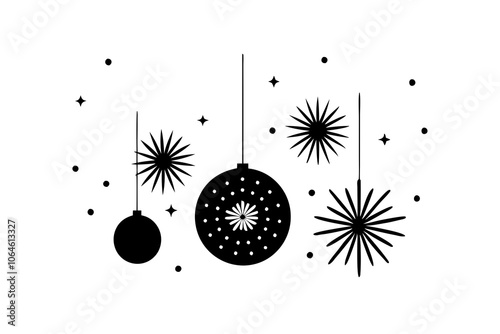 New Year Gold and Silver Sparkles | isolated vector illustration on white background