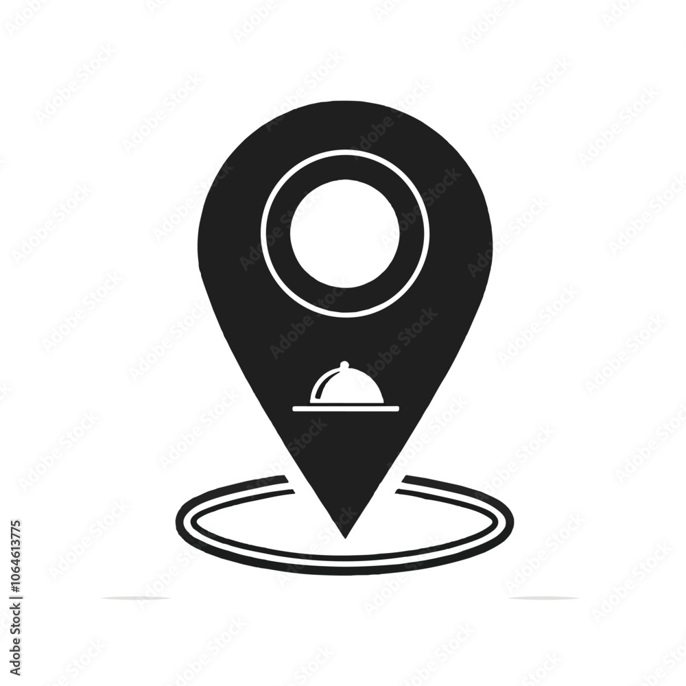 Simple location icon vector free download