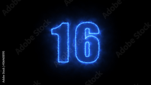 Abstract neon countdown timer number illustration. neon numbers 1 to 100, light banner, neon signboard, nightly bright advertising, light