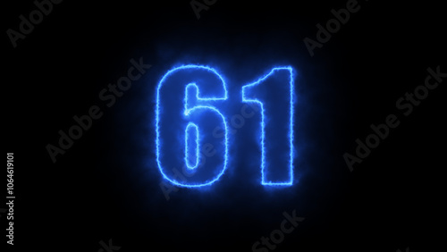 Abstract neon countdown timer number illustration. neon numbers 1 to 100, light banner, neon signboard, nightly bright advertising, light