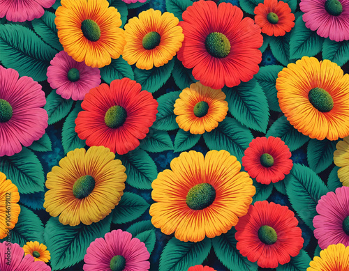 colorful flowers background