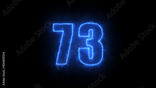 Abstract neon countdown timer number illustration. neon numbers 1 to 100, light banner, neon signboard, nightly bright advertising, light