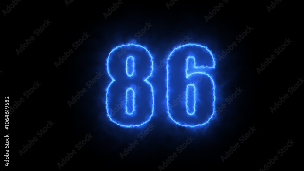 Abstract neon countdown timer number illustration.  neon numbers 1 to 100,  light banner, neon signboard, nightly bright advertising, light