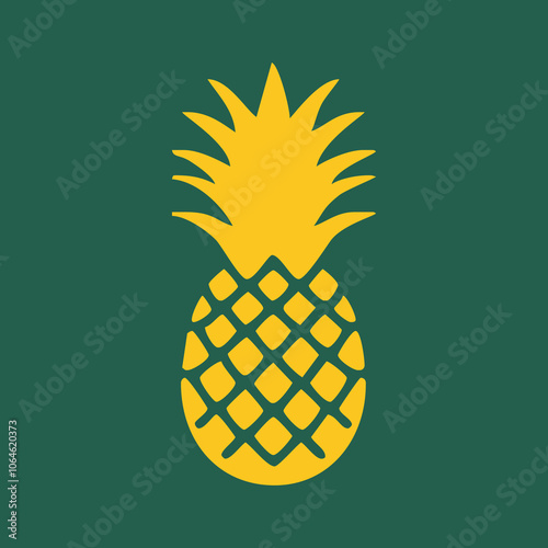 Pineapple Silhouette Vector Art illustration for bussines logo