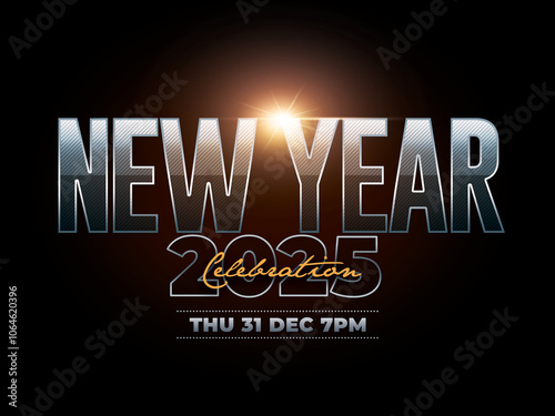 New Year 2025,' perfect for digital greetings, promotional materials, and festive marketing campaigns.