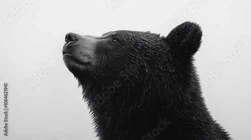 Majestic brown bear looking forwars photo