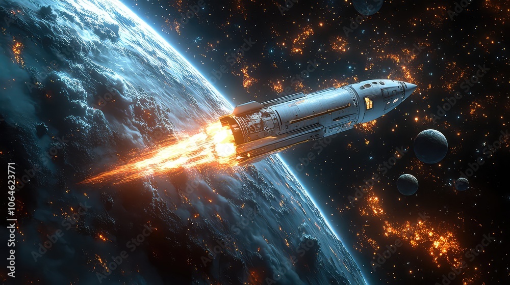 Fototapeta premium Rocket, Generative AI