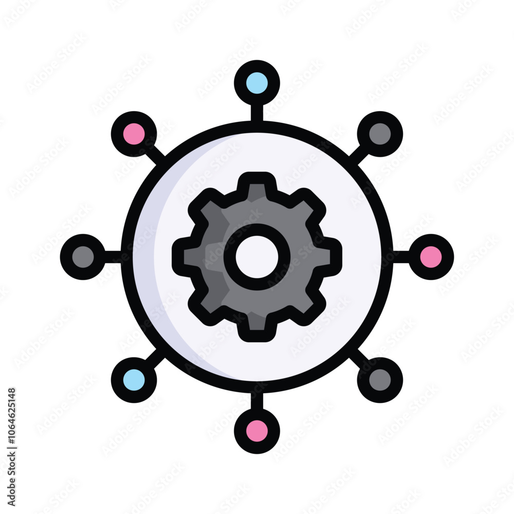 Gears and connections symbolizing automated processes Gears and connections symbolizing automated processes