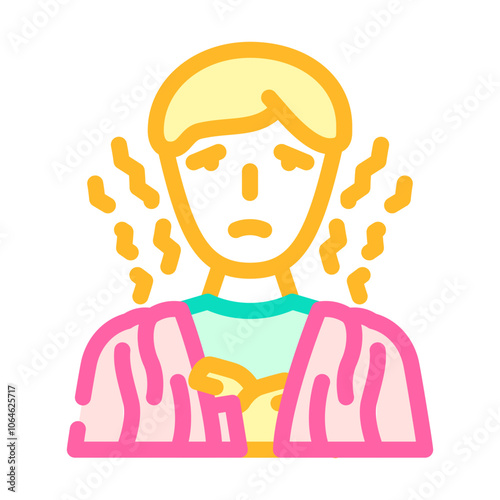fever chills disease symptom color icon vector. fever chills disease symptom sign. isolated symbol illustration