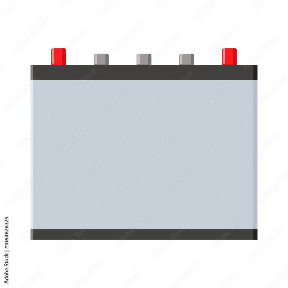 Vector illustration of a motorcycle battery. Isolated on a white background. Accumulator, a part of the motorcycle engine Vector illustration of a motorcycle battery. Isolated on a white background. Accumulator, a part of the motorcycle engine