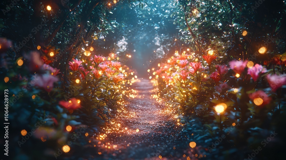 Fototapeta premium Enchanted Pathway in a Dreamlike Wonderland