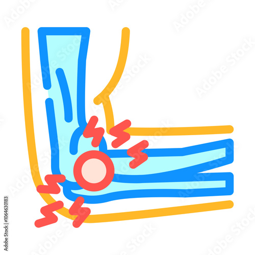 muscle joint pain disease symptom color icon vector. muscle joint pain disease symptom sign. isolated symbol illustration