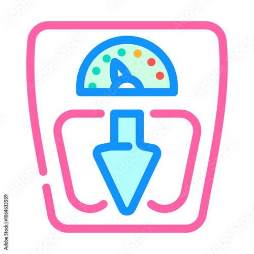 loss of appetite weight loss disease symptom color icon vector. loss of appetite weight loss disease symptom sign. isolated symbol illustration