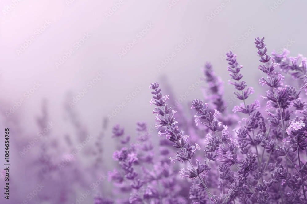 Soft pastel floral banner with purple flowers for spring summer. Soft pastel floral banner with purple flowers for spring summer.
