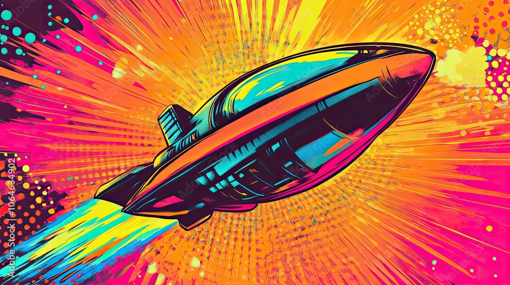 Obraz premium Rocket, Generative AI