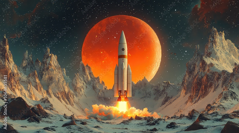 Obraz premium Rocket, Generative AI