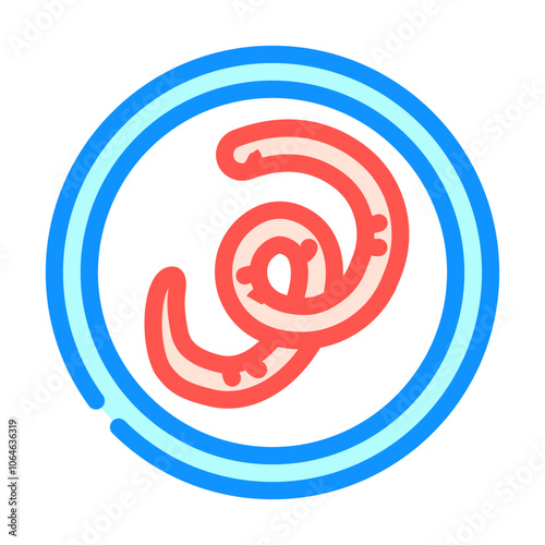 helminth worm parasite color icon vector. helminth worm parasite sign. isolated symbol illustration