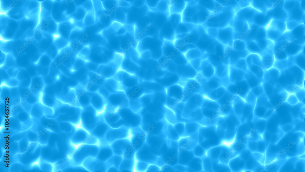 Obraz premium Realistic blue water wave texture, horizontal composition