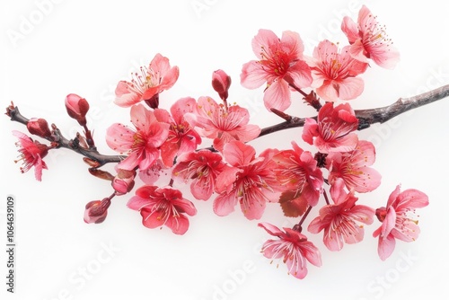 Wallpaper Mural Sakura flower cherry blossom isolated on white background. Shallow depth. Soft toned Torontodigital.ca