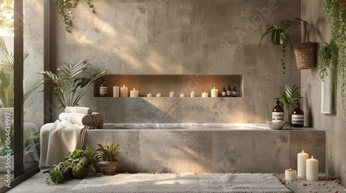 Relaxing Bathroom with Natural Elements