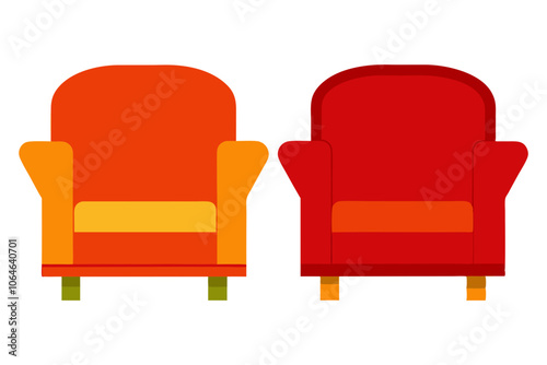 Armchairs | isolated vector illustration on white background